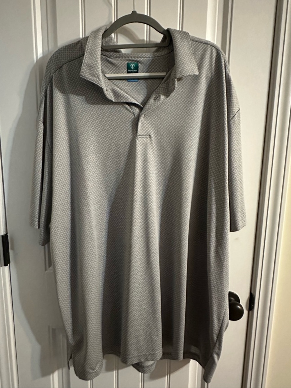 Men’s Grey Patterned Button-Up Shirt - Coolplay, 4X - Picture 4 of 4